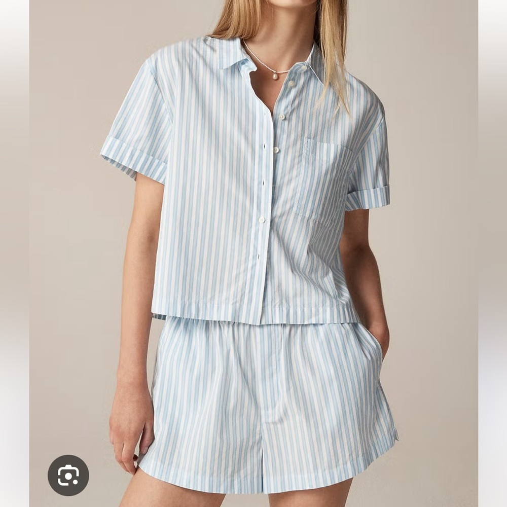 J crew striped pajama set